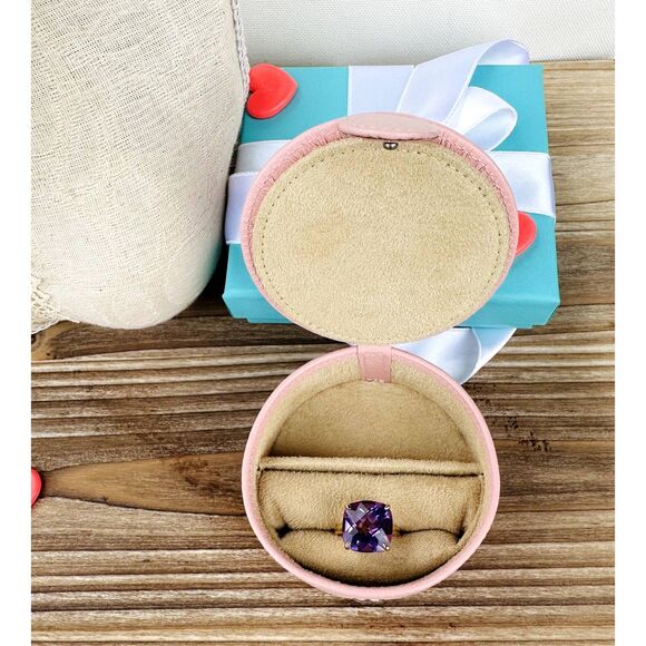 Tiffany & Co. Pink Leather Jewelry Box - Picture 7 of 8